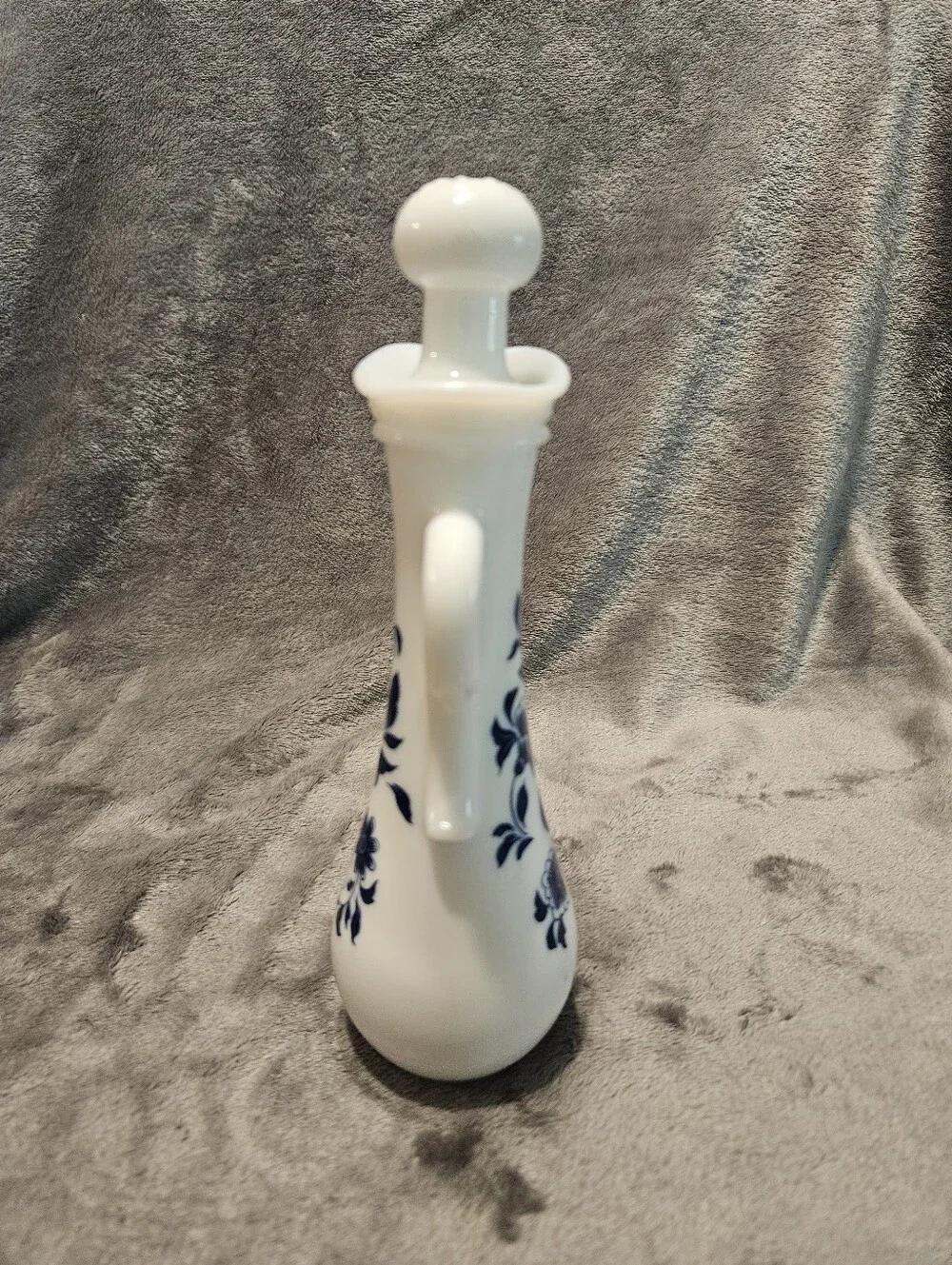 Vintage Avon milk glass decanter
